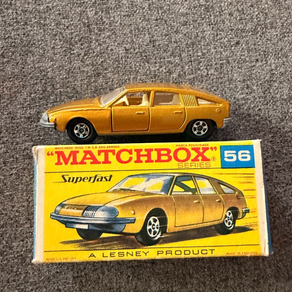 Matchbox Lensey #56 Series Gold Superfast Car